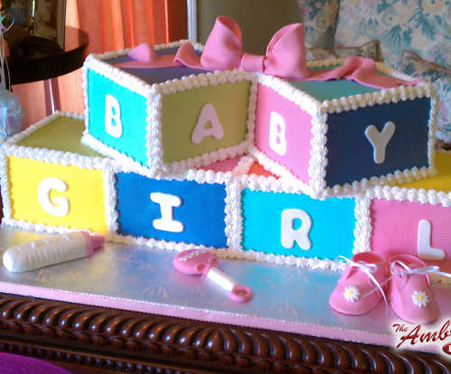 Fondant Baby Blocks