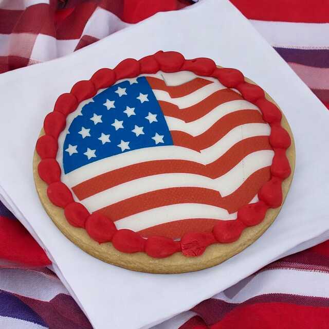 American Flag Edible Image PhotoCake® Cookies (12 Cookies) 