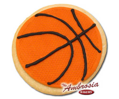 Fondant Basketball Cut-Out Cookie