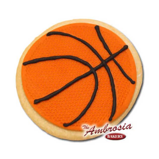 Fondant Basketball Cut-Out Cookie