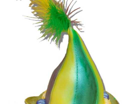 Mardi Gras Cupcake with a Feather