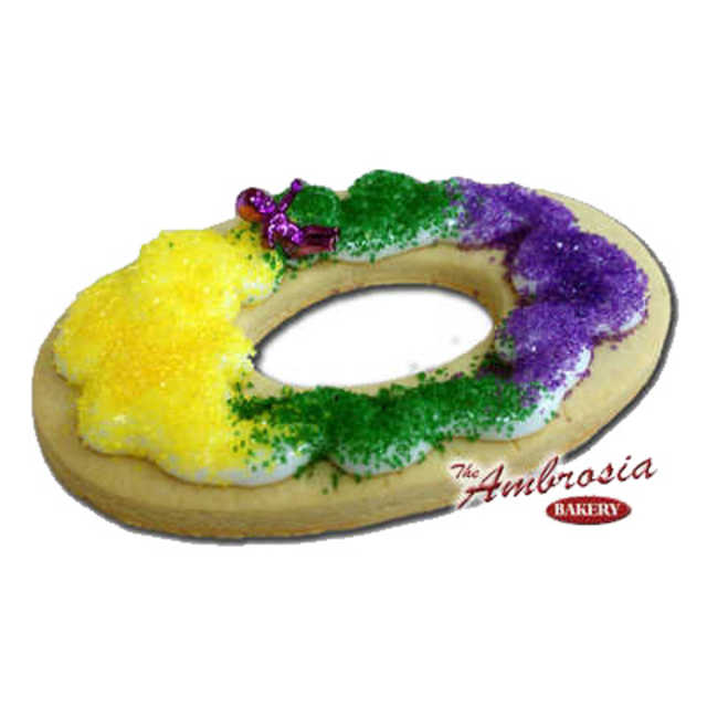 Mardi Gras King Cake Cut-Out Cookie