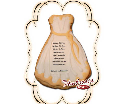 Bridesmaid Decorated Cut-Out Cookie