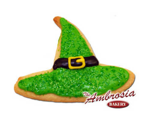 Halloween Witch Hat, Cut-Out Decorated Cookie