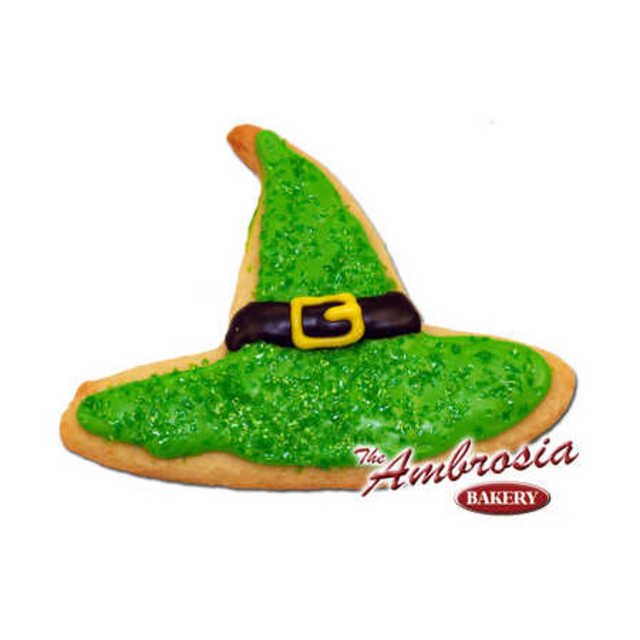 Halloween Witch Hat, Cut-Out Decorated Cookie