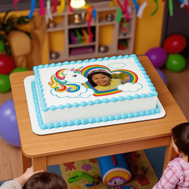 Magical Unicorn PhotoCake® Edible Image® Frame