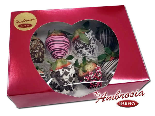 8 Assorted Chocolate Dipped Strawberries