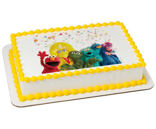 Sesame Street® 50th Anniversary PhotoCake® Edible Image® Cake