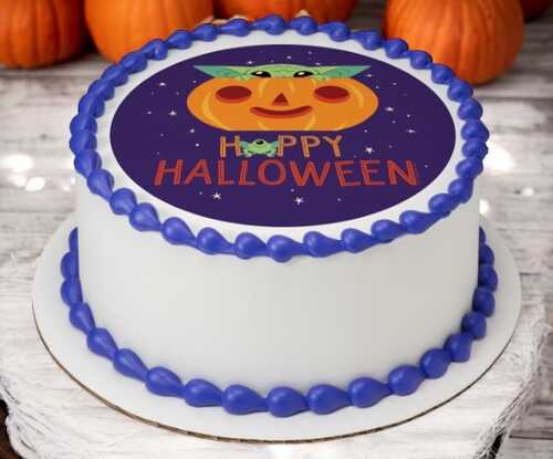Star Wars™ The Mandalorian Grogu Happy Halloween PhotoCake® Edible Image®
