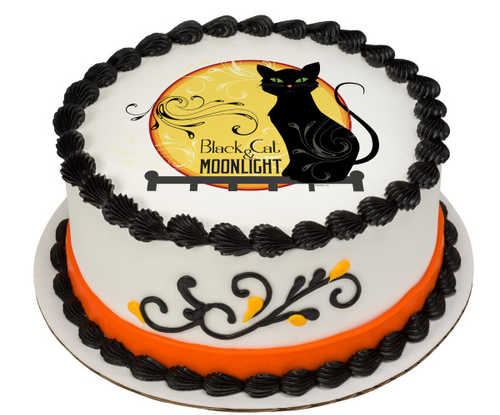 Black Cat PhotoCake® Image