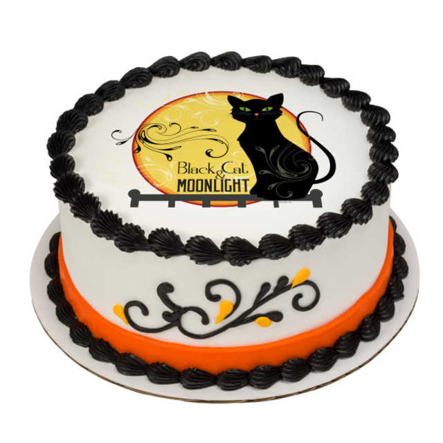 Black Cat PhotoCake® Image