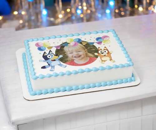 Bluey Party Fun PhotoCake® Edible Image® Frame Cake