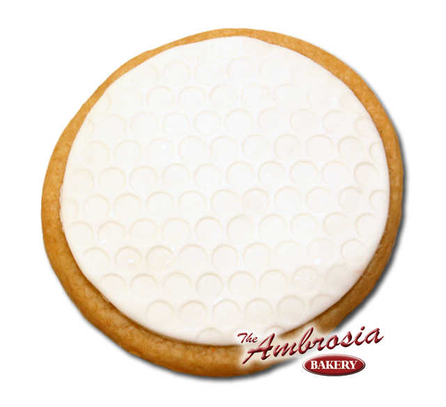 Fondant Golf Ball Cut-Out Cookie