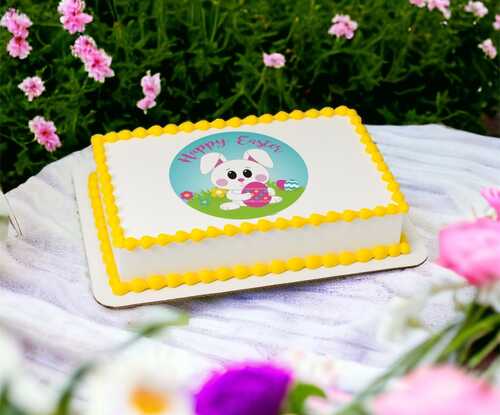 Happy Easter Bunny PhotoCake® Edible Image®