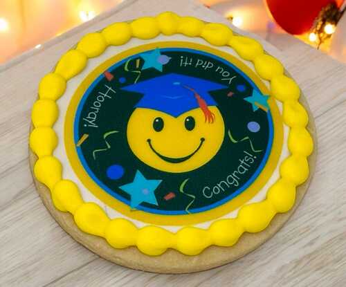 You did it! Graduation Edible Image PhotoCake® Cookie (12 Cookies)