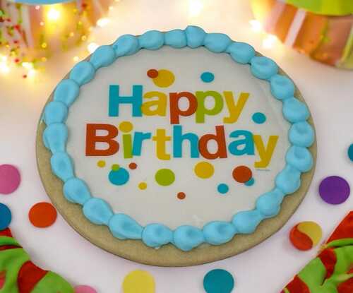 Happy Birthday Edible Image PhotoCake® Cookie (12 Cookies)