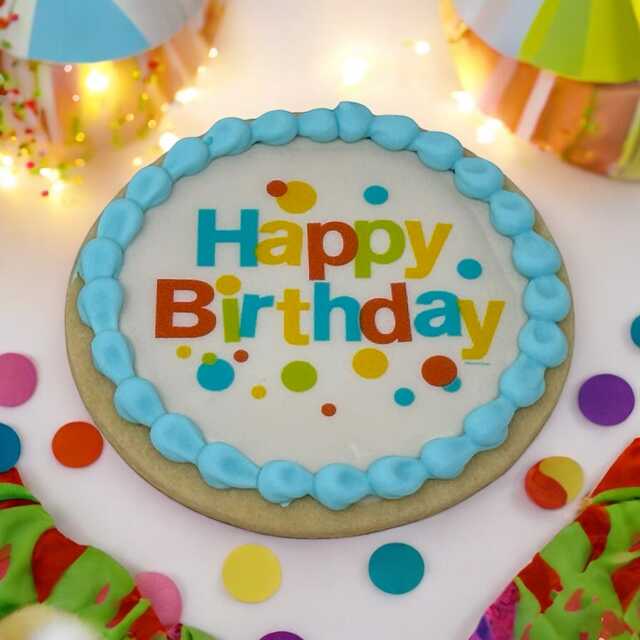 Happy Birthday Edible Image PhotoCake® Cookie (12 Cookies)