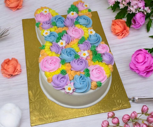 Rosette Bunny Easter Sheet Cake