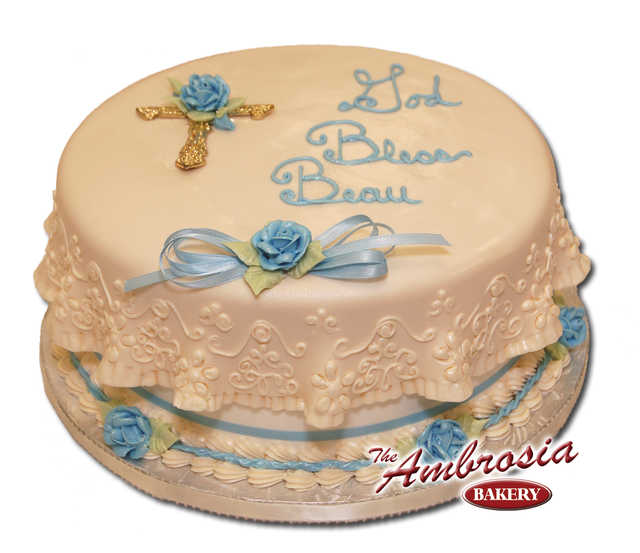 Fondant Drape with Gold Cross