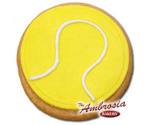 Fondant Tennis Ball Cut-Out Cookie