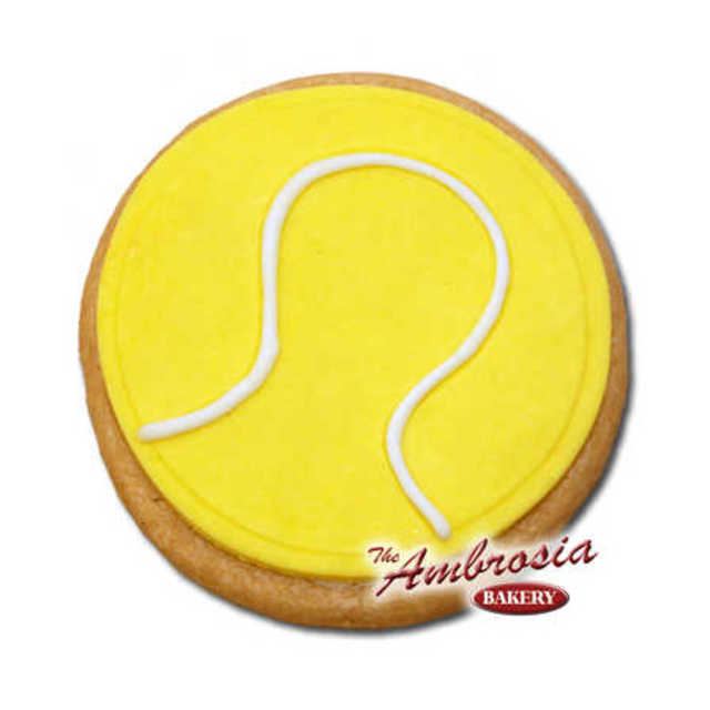 Fondant Tennis Ball Cut-Out Cookie