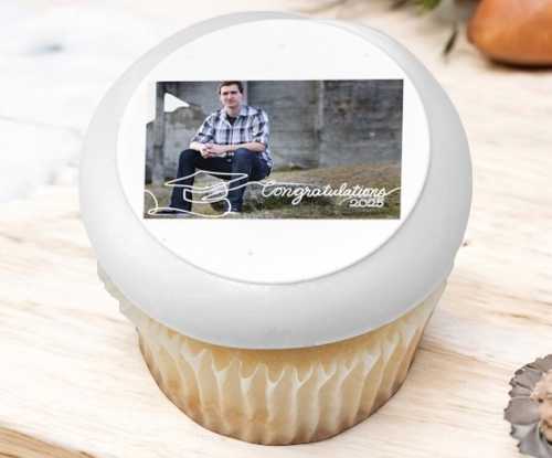 2025 Congratulations Gradute PhotoCake® Edible Image® Frame Cupcakes (12 Cupcakes)