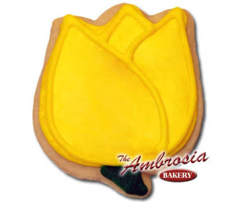 Tulip (Yellow) Cut-Out Cookie