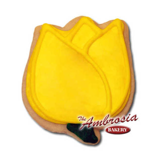 Tulip (Yellow) Cut-Out Cookie