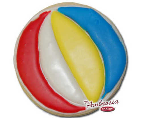Beach Ball Cut-Out Cookie