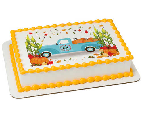 Hello Fall Y'all PhotoCake® Edible Image® Cake
