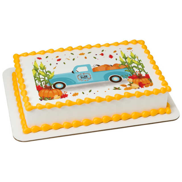 Hello Fall Y'all PhotoCake® Edible Image® Cake