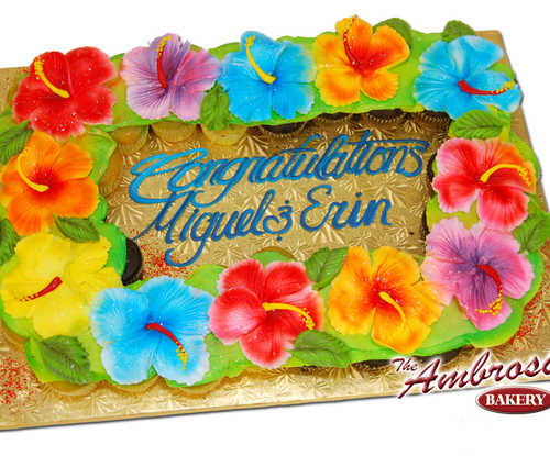 Hawaiian Luau Cupcake Cake