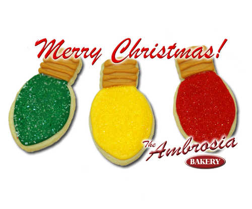 Christmas Light Cut-Out Cookies (set of 3)