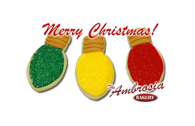 Christmas Light Cut-Out Cookies (set of 3)