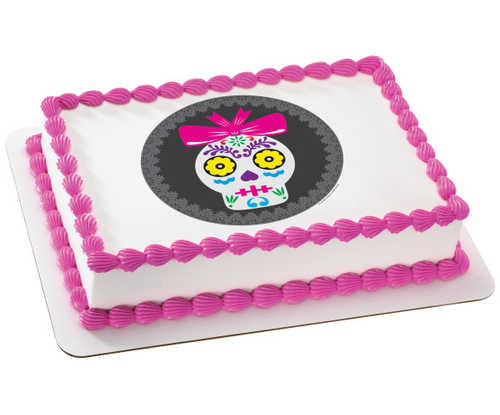 Luis Fitch™ Dia de los Muertos PhotoCake® Image - Girl