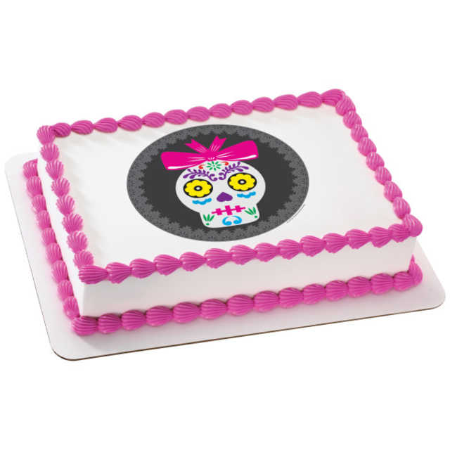 Luis Fitch™ Dia de los Muertos PhotoCake® Image - Girl