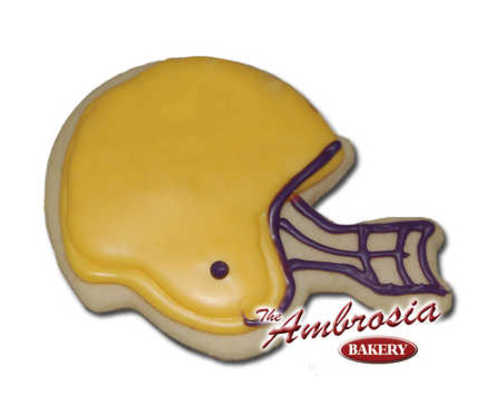 Football Helmet Cut-Out Cookie