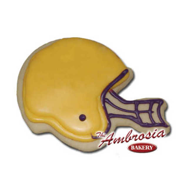 Football Helmet Cut-Out Cookie