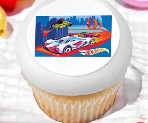 Hot Wheels™ Race to Win! PhotoCake® Edible Image® Cupcakes (12 Cupcakes)