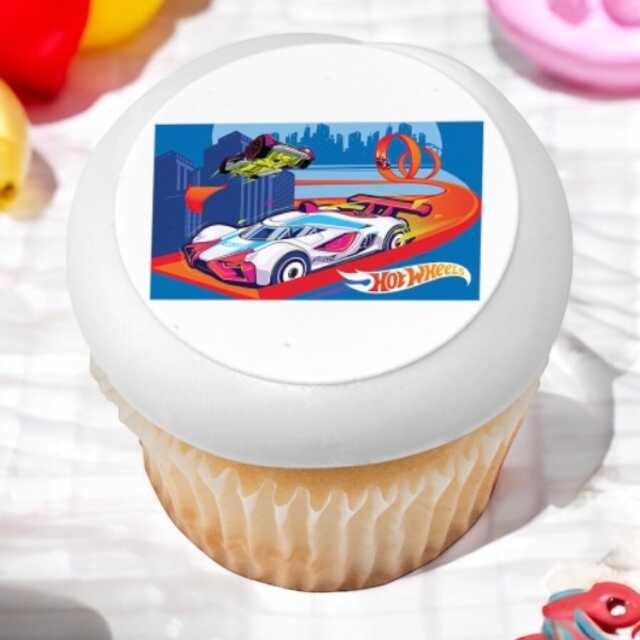Hot Wheels™ Race to Win! PhotoCake® Edible Image® Cupcakes (12 Cupcakes)
