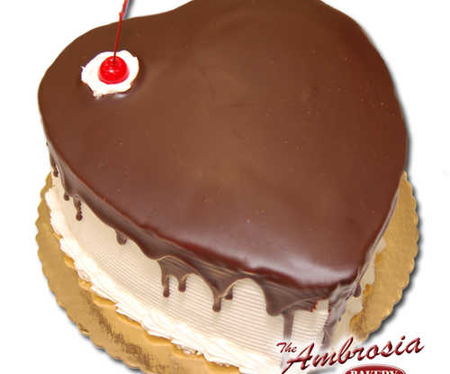 Heart Shaped Half and Half Cake