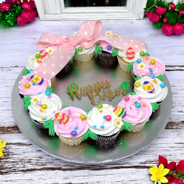 Happy Easter Cupcake Wreath (12 Cupcakes)