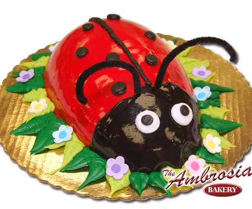 Ladybug with Petit Four Icing