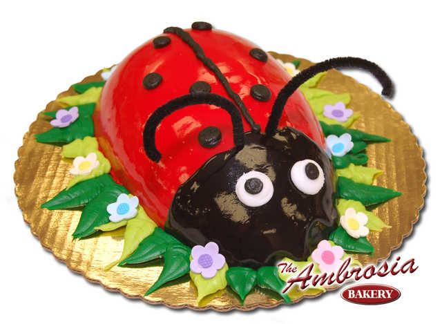 Ladybug with Petit Four Icing