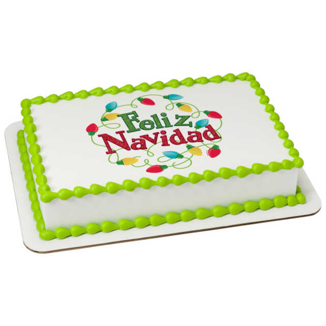 Playful Feliz Navidad PhotoCake® Edible Image®