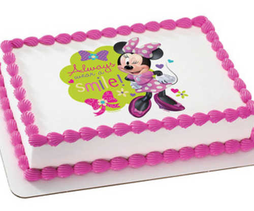 Disney Minnie Mouse - Always wear a smile! PhotoCake®