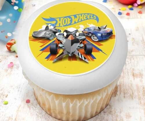 Hot Wheels™ Burnin' Rubber PhotoCake® Edible Image® Cupcakes (12 Cupcakes)