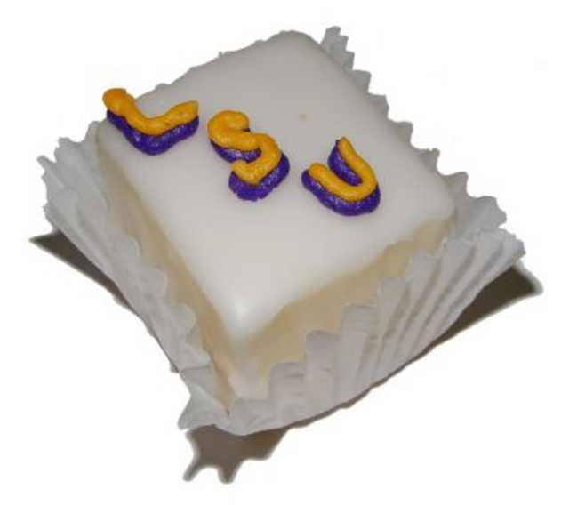 Petit Four - White Cake - with College/Logo