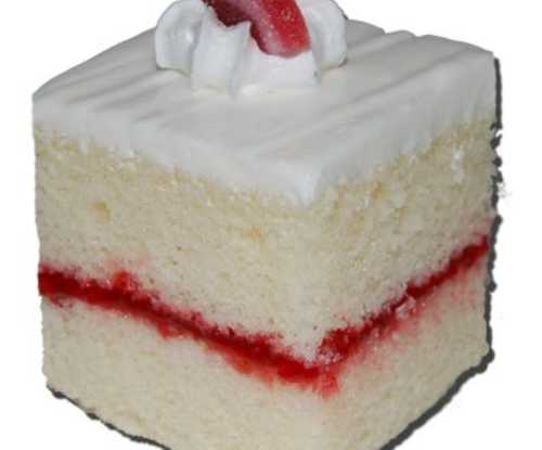 Cake Squares - White Cake with Raspberry Filling