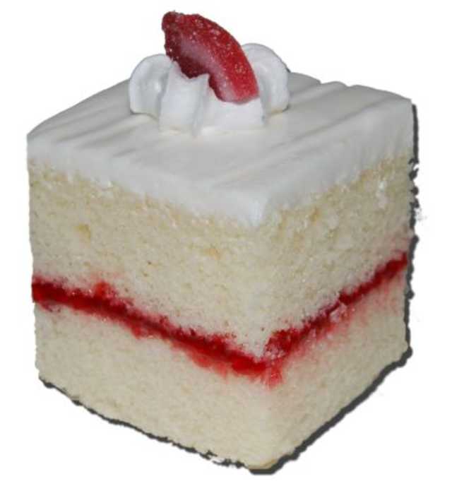 Cake Squares - White Cake with Raspberry Filling